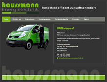 Tablet Screenshot of haussmann-energietechnik.de